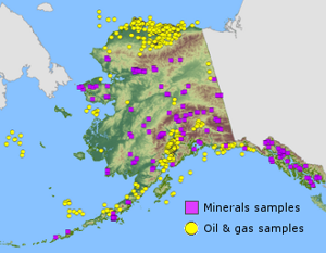 general map of GMC energy and mineral sample locations