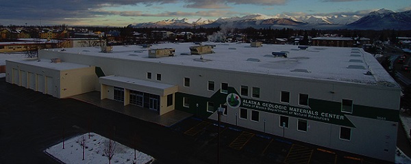 Alaska Geologic Materials Center aerial exterior building view